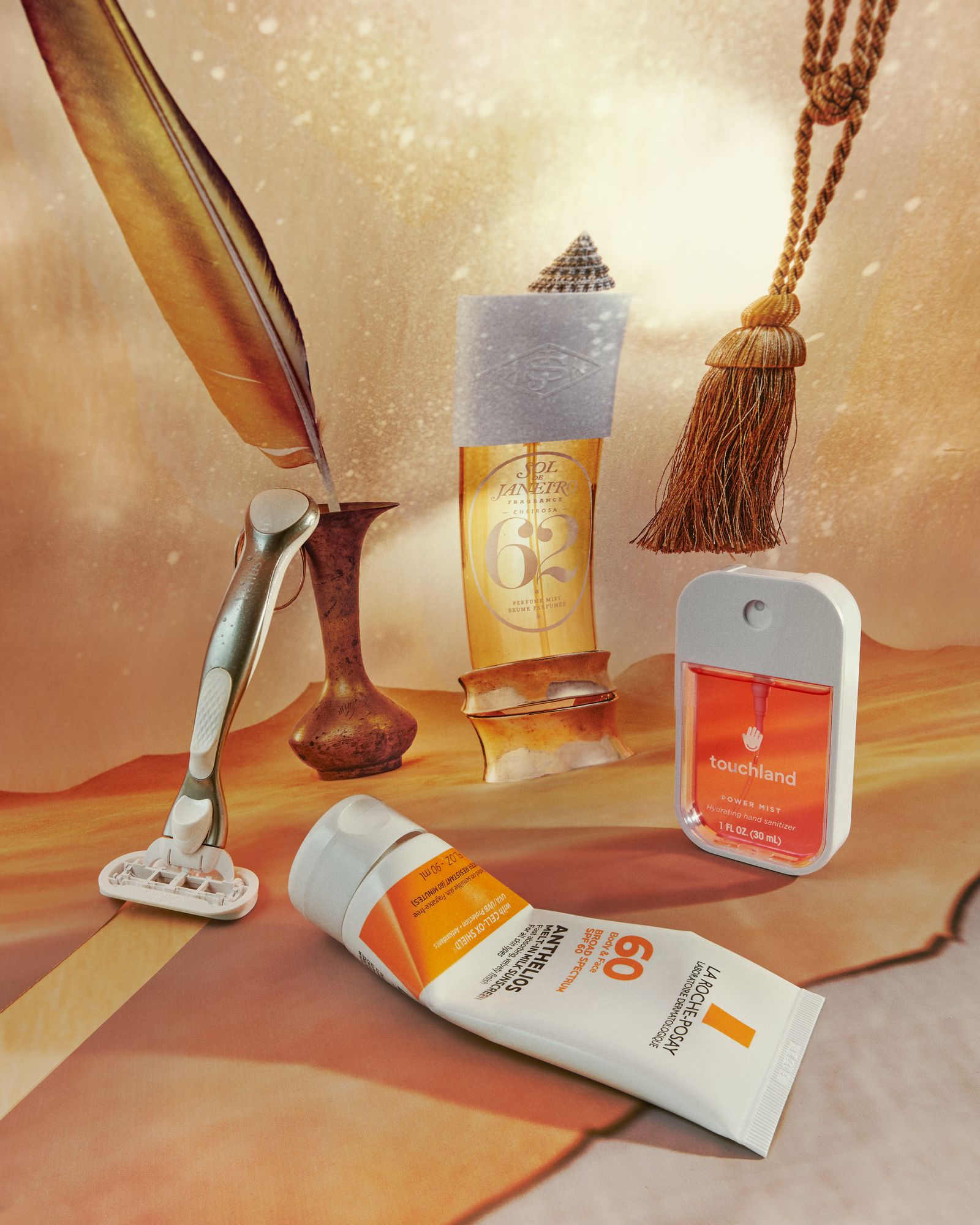 Image may contain Bottle Cosmetics Sunscreen Advertisement Blade Razor and Weapon