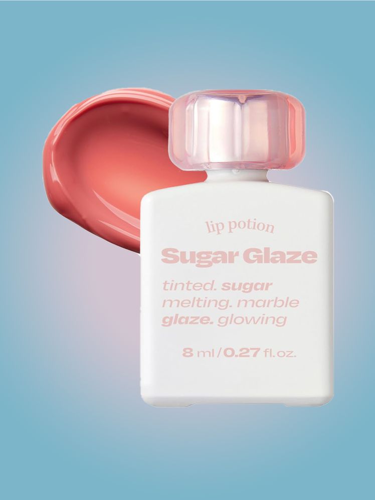AlternativeStereo Sugar Glaze Tint lip tint and swatch on light blue background