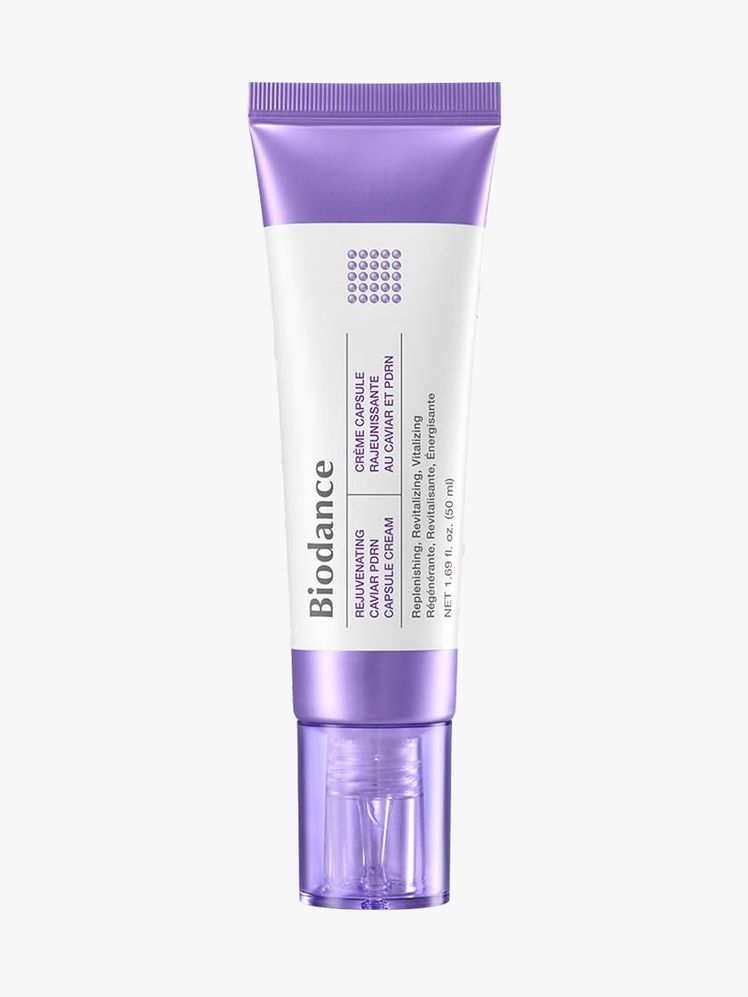 Biodance Rejuvenating Caviar PDRN Capsule Cream in branded tube component on a light gray background