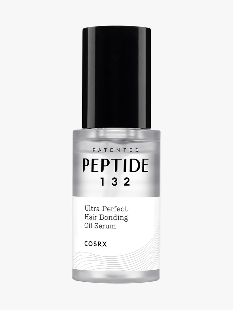 CosRx Peptide 132 Hair Bonding Oil Serum in branded component on a light gray background