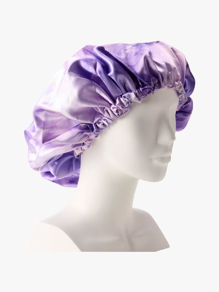 Glow by Daye G x D Adjustable Satin Bonnet in branded component on a light gray background