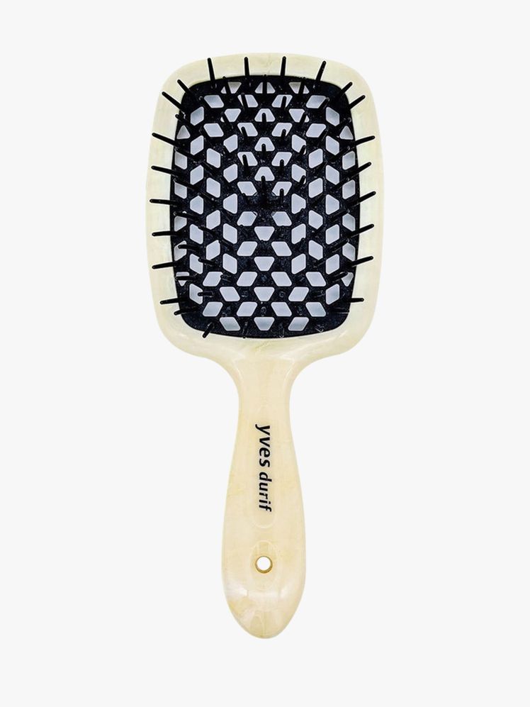 Vented Brush yellow and black brush on light grey background