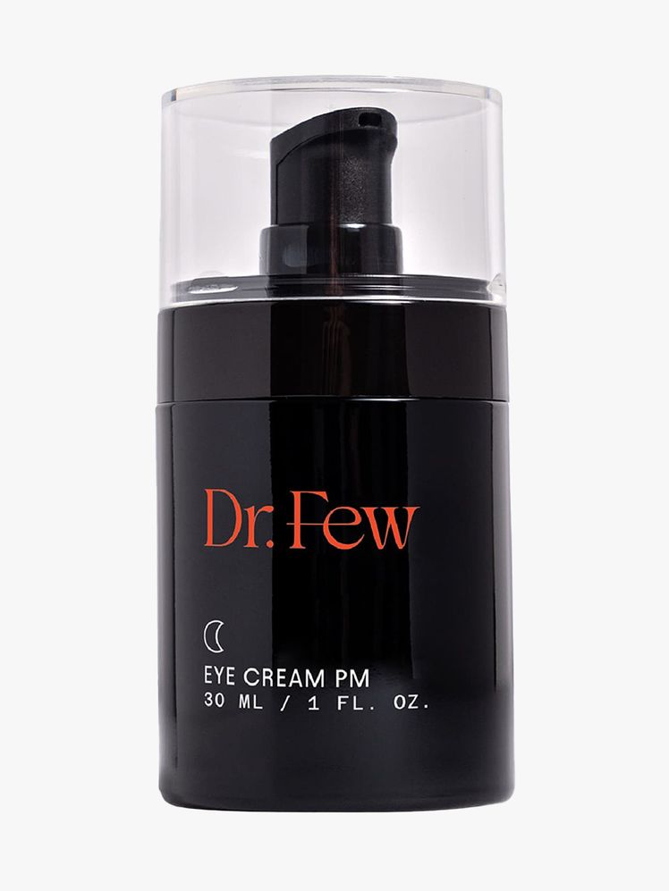 Dr. Few Rejuvenating Eye SPF 15 squat black bottle on light gray background