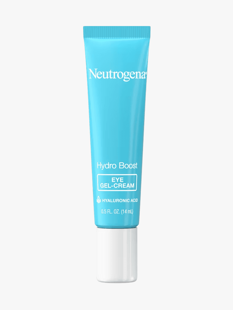 Neutrogena Hydro Boost Eye Gel-Cream in branded tube component on a light gray background
