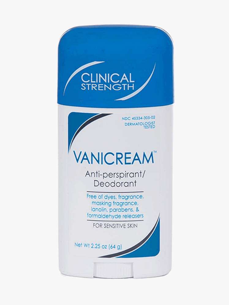 Vanicream Anti-Perspirant Deodorant for Sensitive Skin in branded component on a light gray background